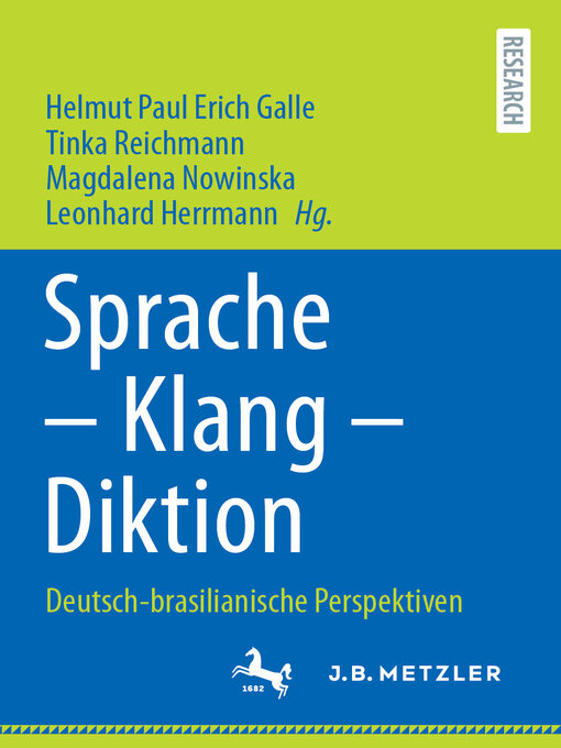 Title details for Sprache – Klang – Diktion by Helmut Paul Erich Galle - Available